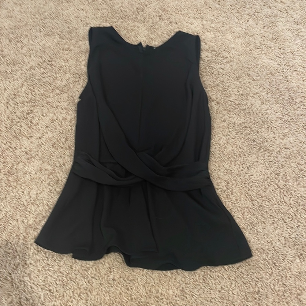 black blouse with zipper on back